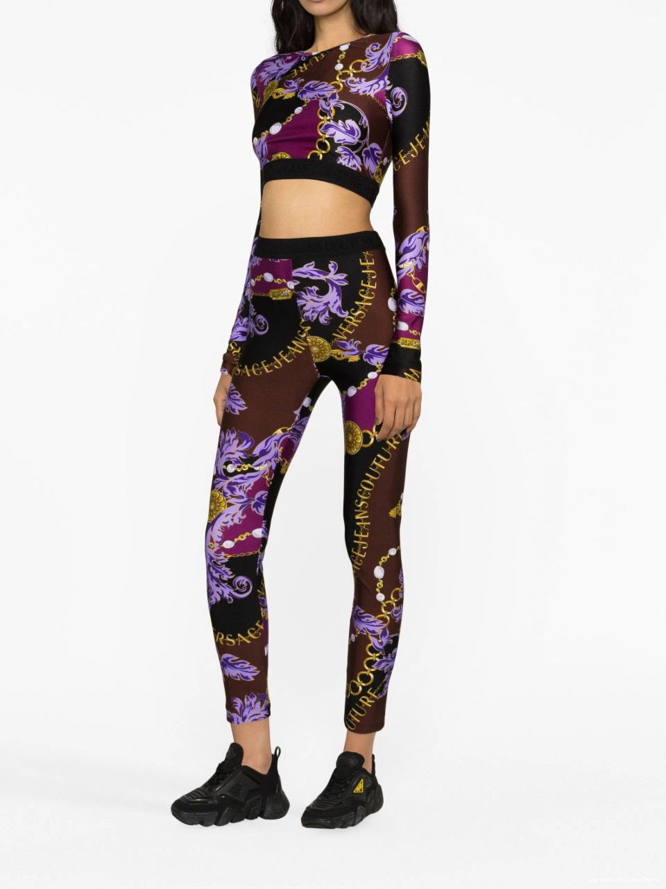 Cheap Versace Women logo-print leggings Jeans Couture 0814